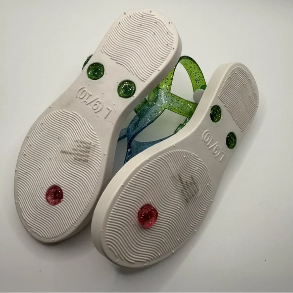Girls Colorful Glitter Sandals - Picture 6 of 8